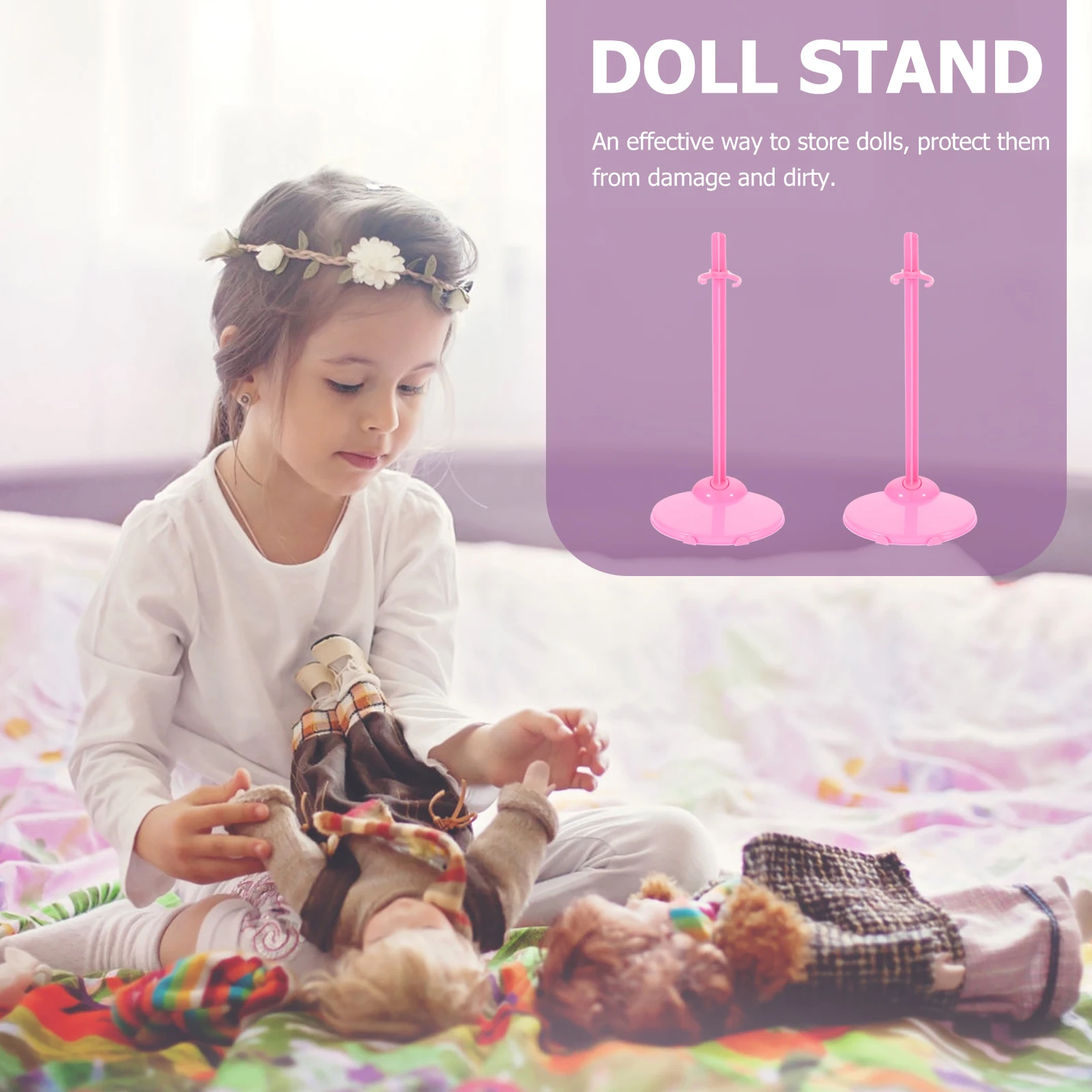 

30Pcs Quality Doll Display Stand Holders Fixed Support For Models Figures Toy Organization