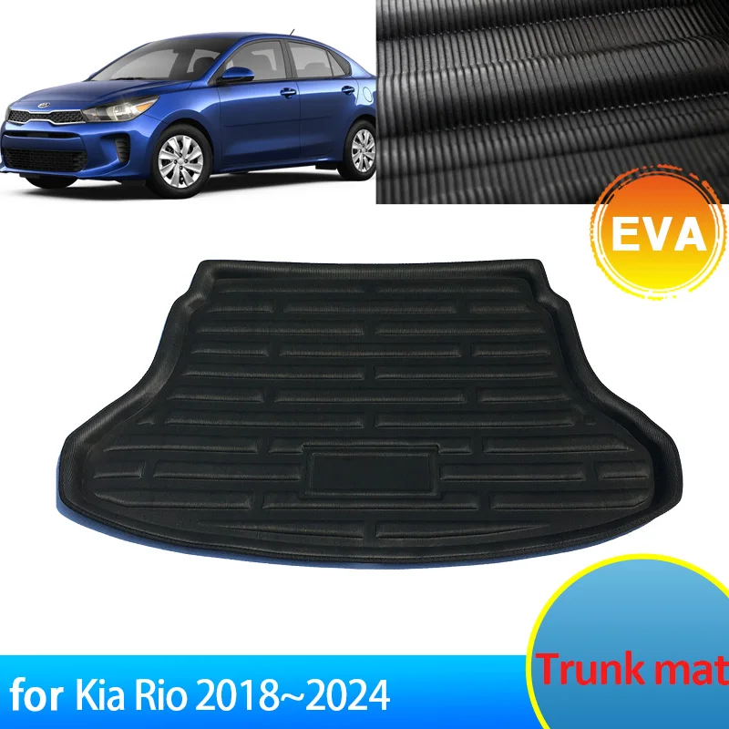 

Trunk Mat For Kia Rio 4 YB 2018 2019 2020 2021 2022 2023 2024 Accessorie Car Floor Tray Waterproof Liner Cargo Boot Carpet Parts