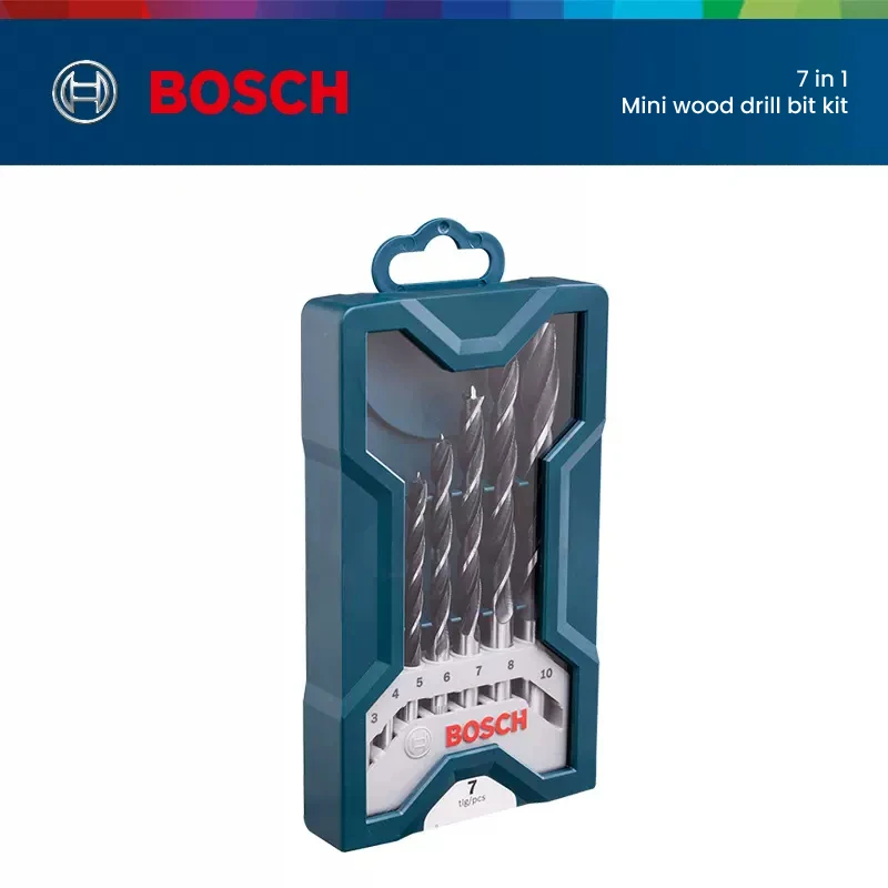 

Bosch MINI wood drill bit set 7 pieces for softwood/hardwood (Ø 3/4/5/6/7/8/10 mm)