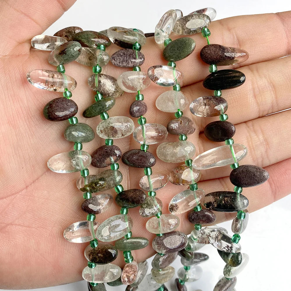 

Прозрачные бусины из натурального рутилированного кварца, очаровательные бусины-разделители неправильной формы, 7-16 мм для изготовления ювелирных изделий, браслетов, ожерелий, сделай сам