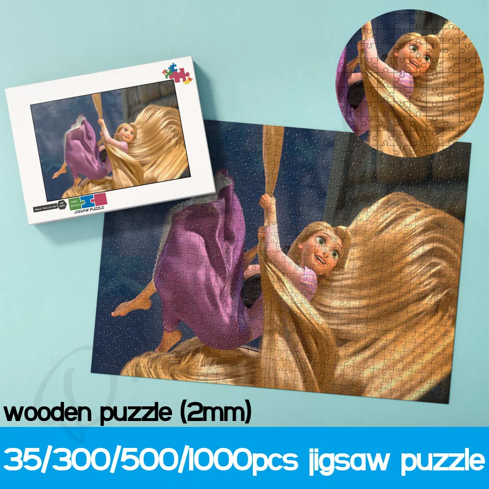 

Puzzles for Kids Animated Film Tangled 35 300 500 1000 Pieces Wooden Jigsaw Puzzles Unique Decompression Funny Toys and Hobbies