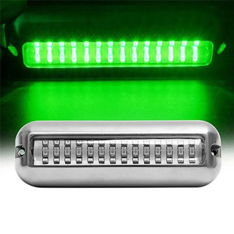 SEWS-2PCS 42LED Yacht Underwater Light Stainless Steel Marine Boat Lamp Underwater Lamp IP68 Waterproof 80W Boat Accessories