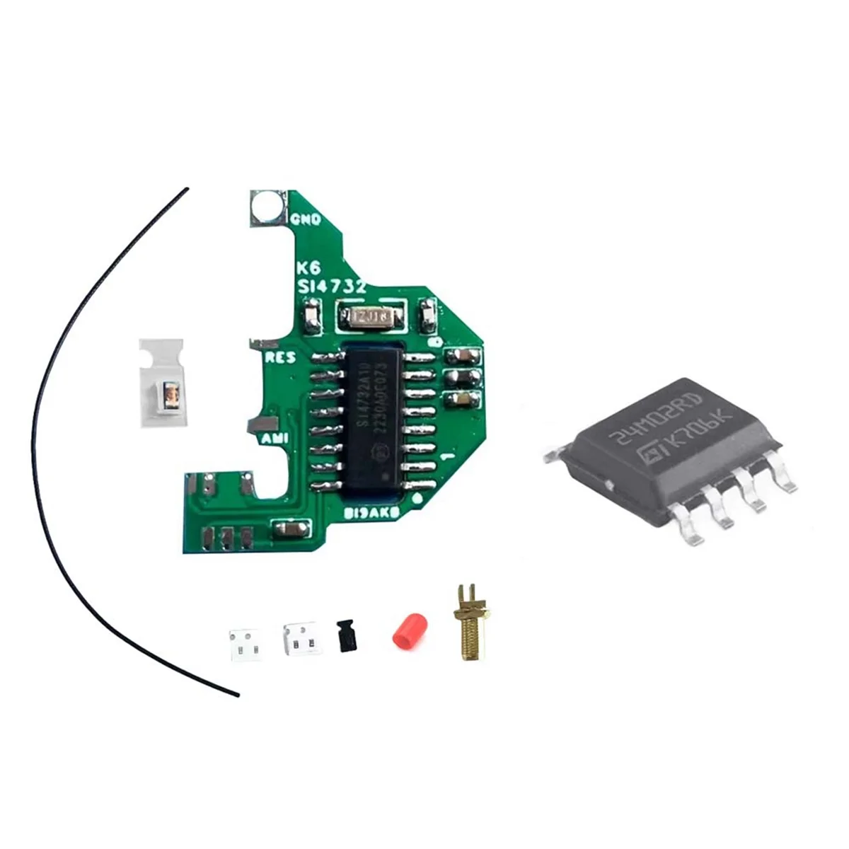 

T07C-SI4732 Modification Module and Crystal Oscillator+2M Expansion Chip FPC for Quansheng UVK5/K6 Dual Antenna Solution