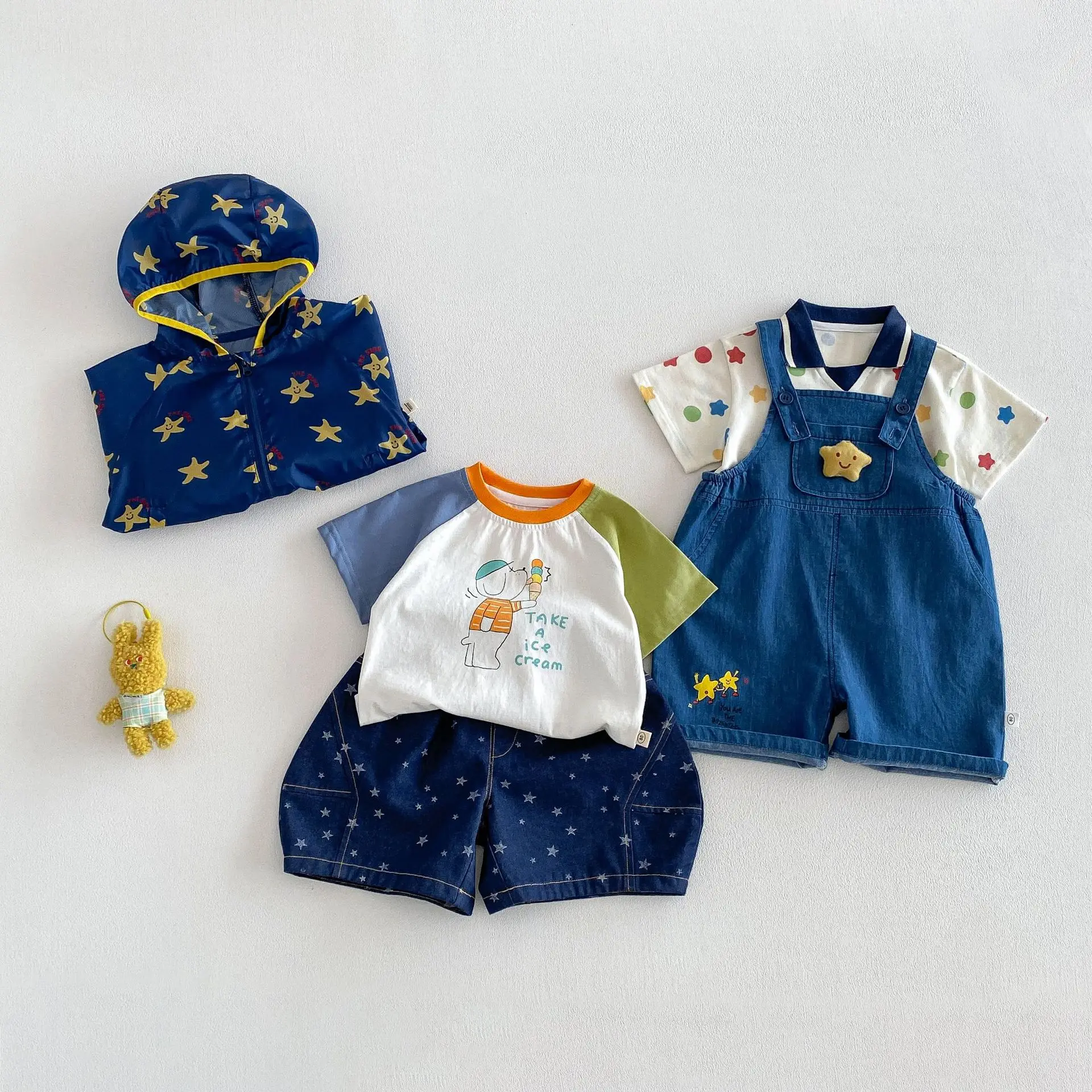 Children's Star Air Conditioning Shirt 2026 New Summer Baby Full Print Hooded Thin Coat for Boys' Summer Clothes