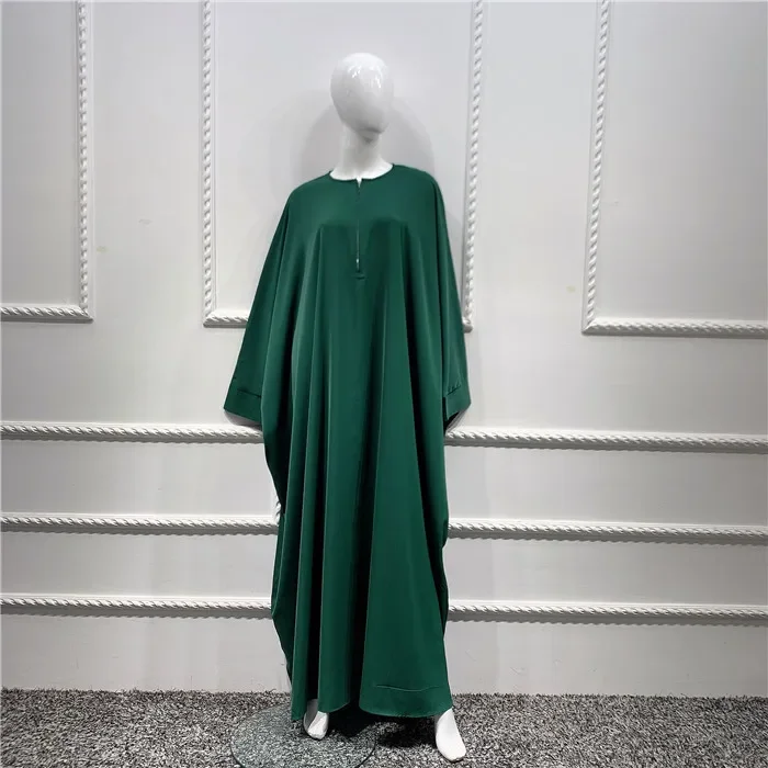 Dubai Muslimische Frauen Batwing Sleeve Maxi Kleid Türkei Kaftan Arabisch Robe Eid Ramadan Gebet Kleidungsstück Islamische Kleidung Abaya Abayas