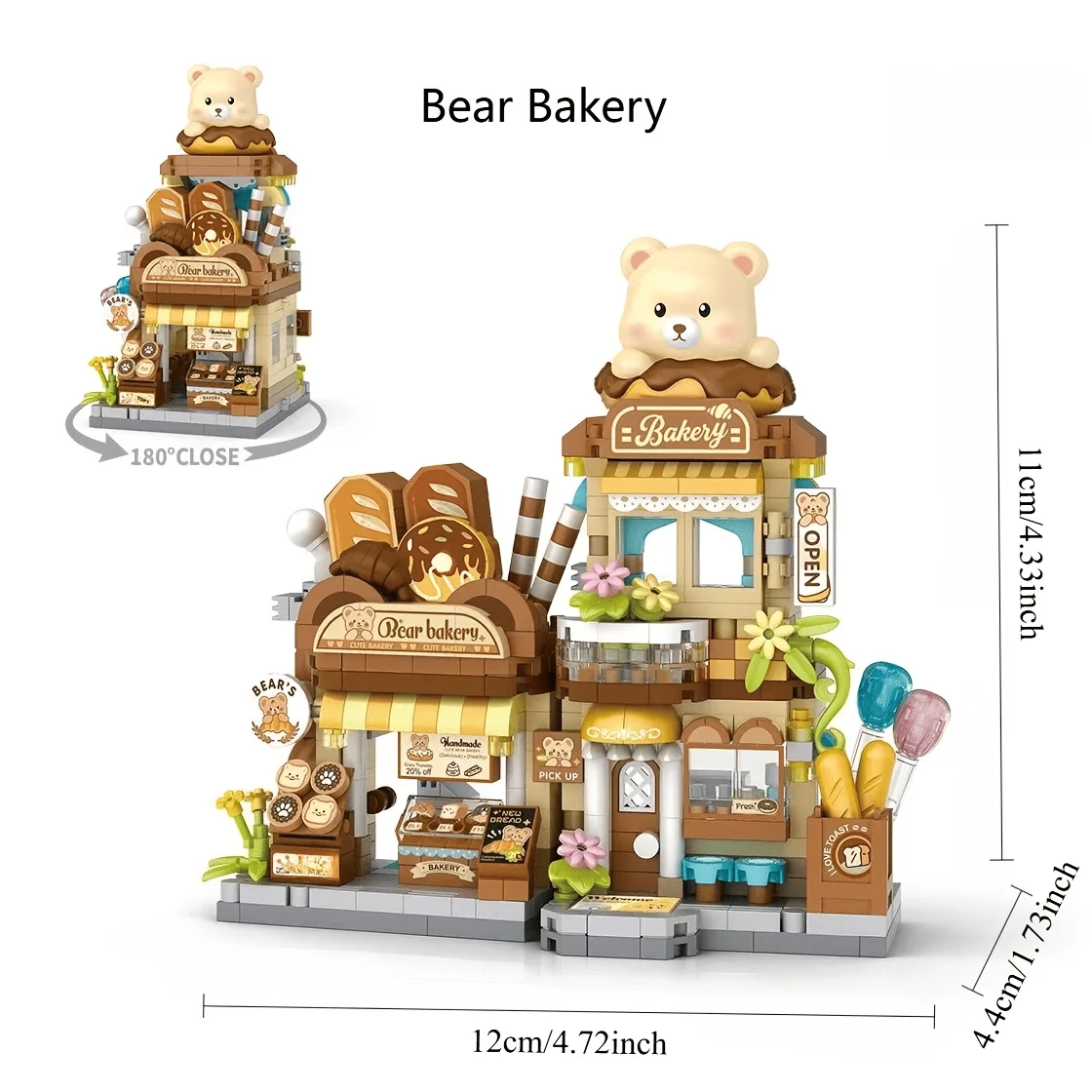 Cartoon Shops Bricks Building Set Capybara Shop Architecture Building Blocks Moc Panda Store Takoyaki Puzzle Gift