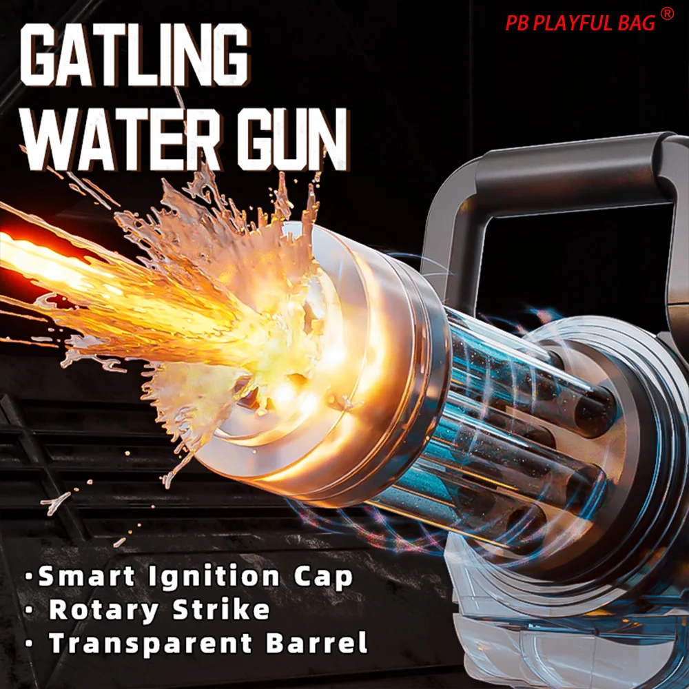 2025 Rotate Water Gatling Gun With Water Tank Backpack Summer Water Play Entertainment Parent-kid Interaction Outdoor Toys AC252