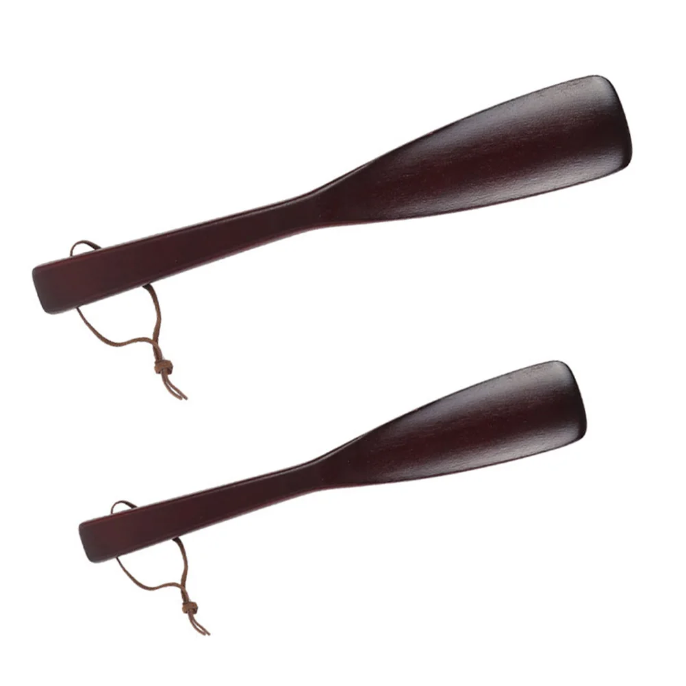 

2pcs Shoe Horn Long Handle Wooden Lifter Portable Travel Kids Sports Shoes Household Shoehorn Seniors Pregnant Women Shoe