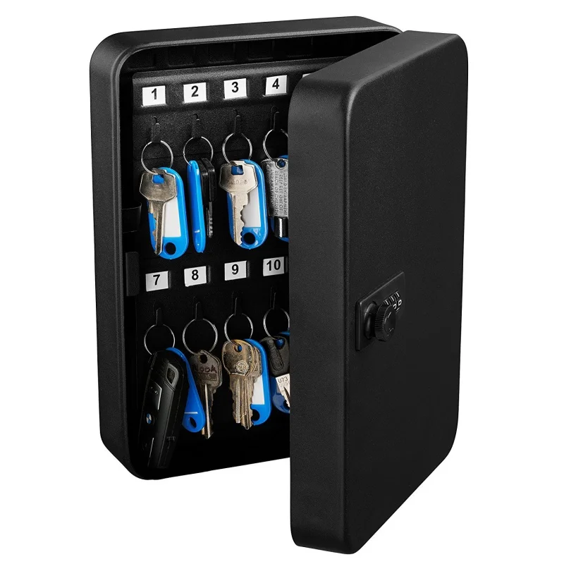 All-Steel Password Lock Key Box Home Wall-Mounted Key Cabinet 4S Car Key Storage Management Box Intermediary