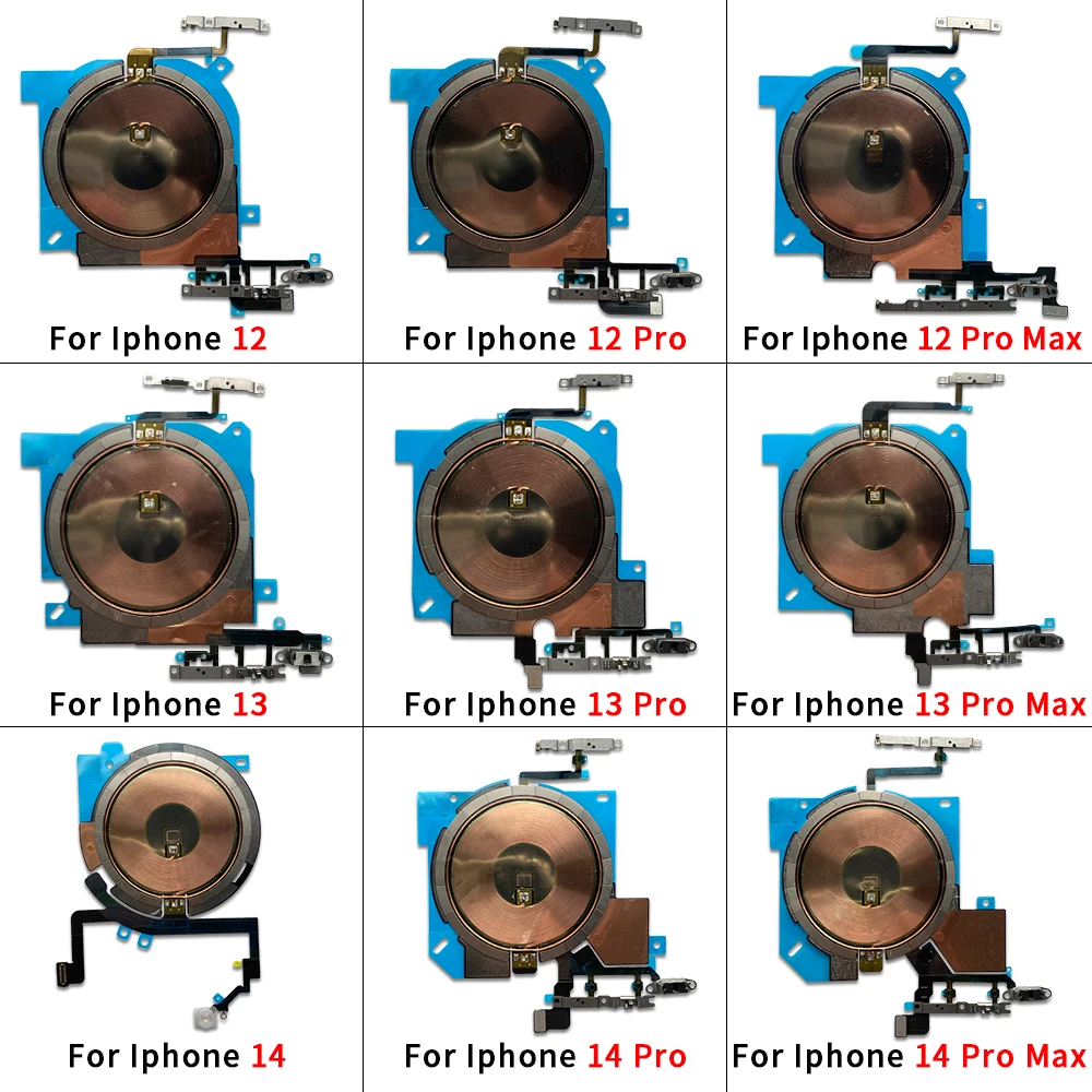 

10 шт./лот, отлично подходит для Iphone 15 14 13 12 Pro Max 13 12 mini 14 15 Plus, модуль NFC, замена гибкого кабеля антенны