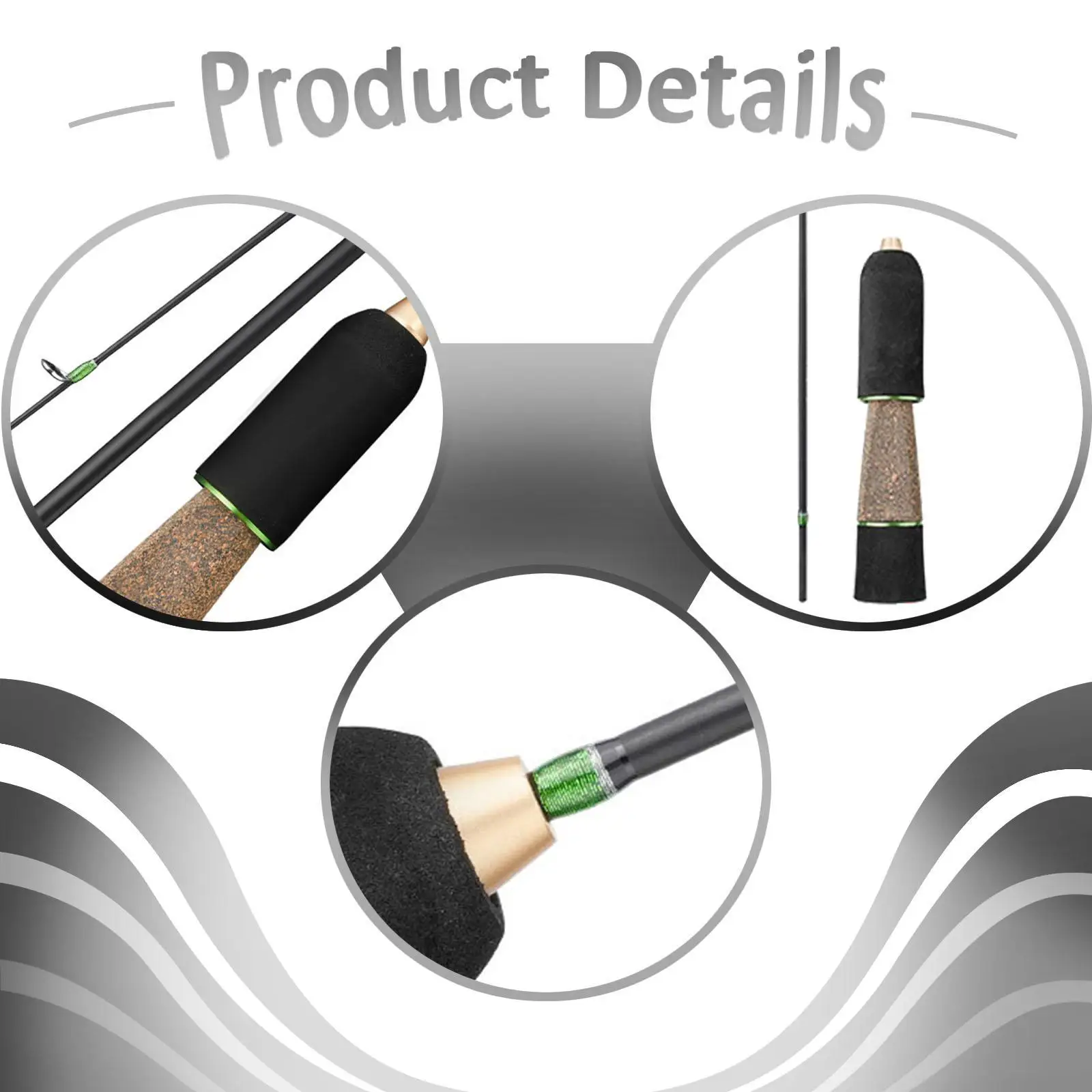 صنارة صيد الجليد، مقبض مريح محمول، معدات صيد عملية وحساسة #3