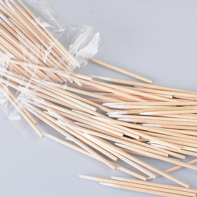 100 Pcs Ultra-thin Cotton Swab Small Tip Pointed For Huawei Samsung Mobile Phone Charging Port Headphone Hole Cleaning Tool