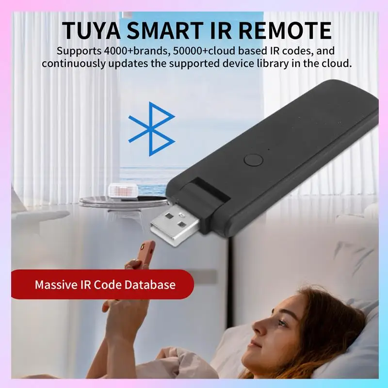 

AB25-Tuya Smart RF IR Remote Control Wifi USB Power Smart Home For Air Conditioner TV TV Support Alexa,Google Home