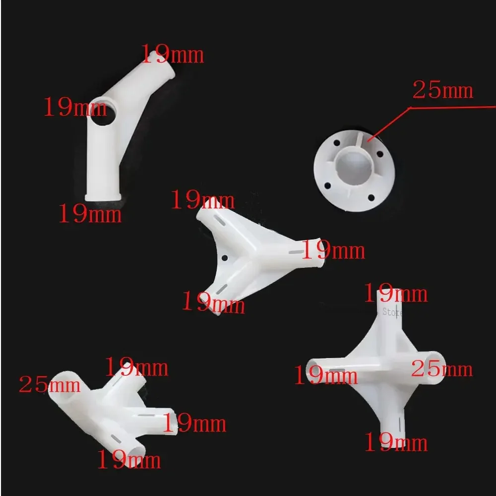 15pcs Plastic Spare Parts For 3x6m Gazebo Awning Tent Feet Corner Center Connector 25/19mm Tent Connector Outdoor Camping Tool