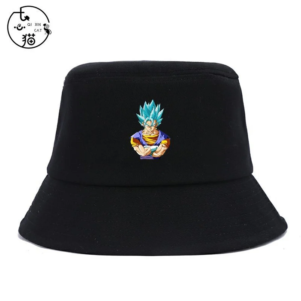 Dragon Ball Anime Son Goku Bulma Trunks Krillin Master Roshi Fisherman Cap Sun Flat Hat Summer Outdoor Travel Sun Visor Fashion