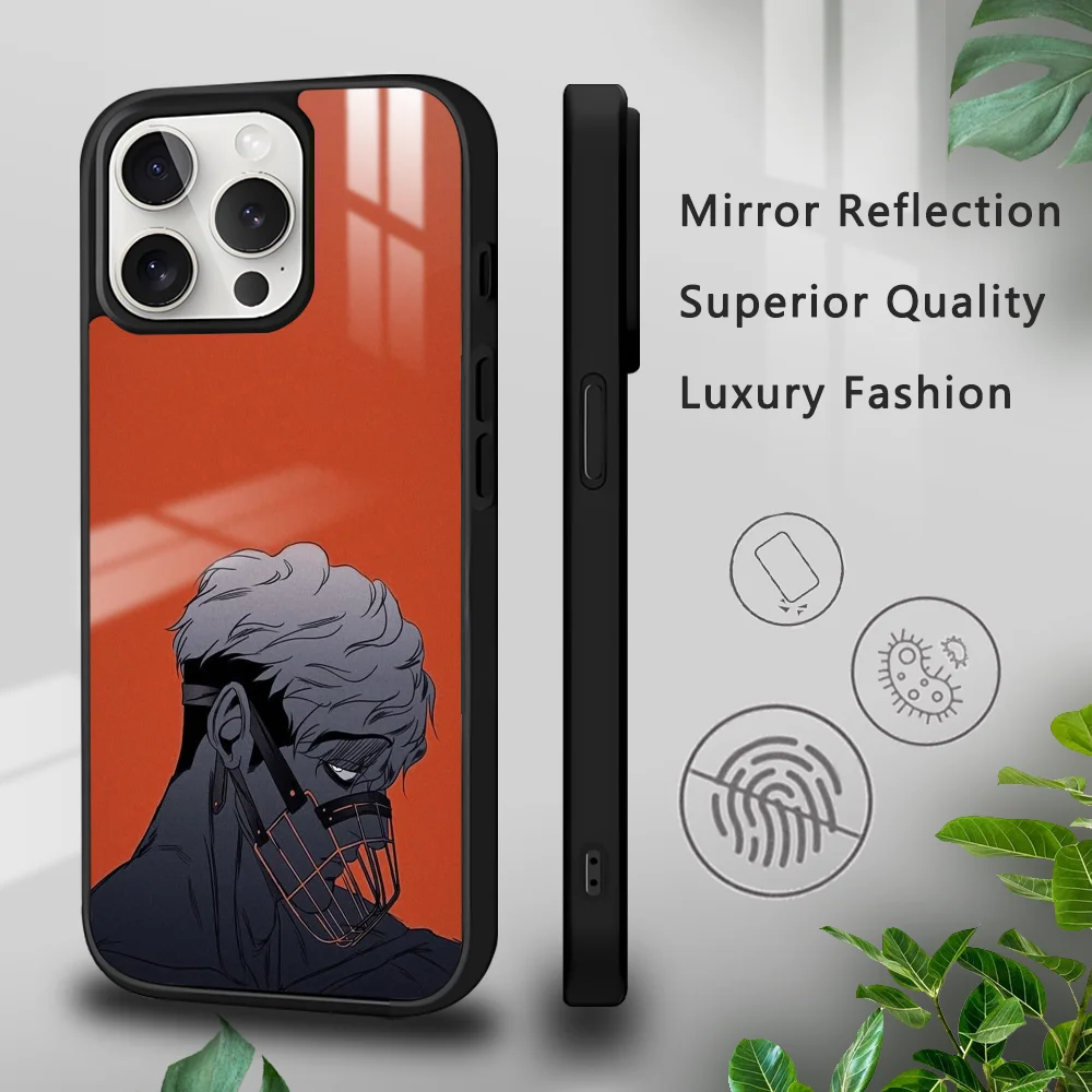 Anime K-Killing Stalking Phone Case For iPhone 16 15 14 13 12 11 Pro Xs Max Mini Plus Celulares Hard Funda