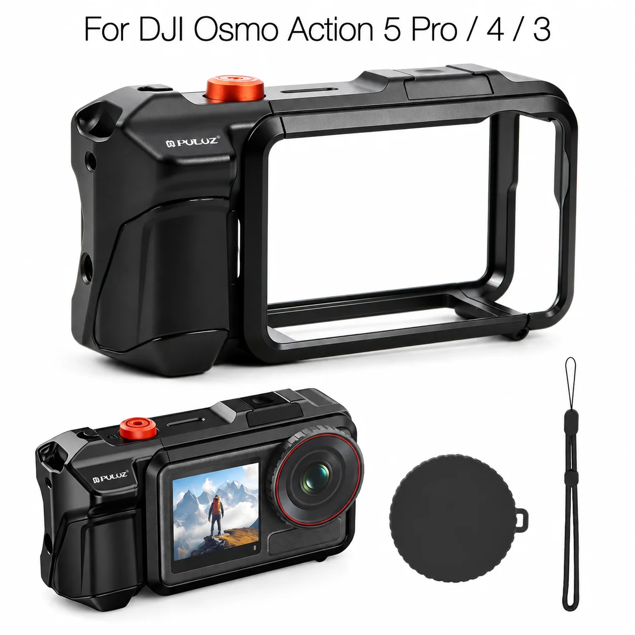 PULUZ Metal Camera Cage Expansion Adapter For DJI Osmo Action 5 Pro 4 3