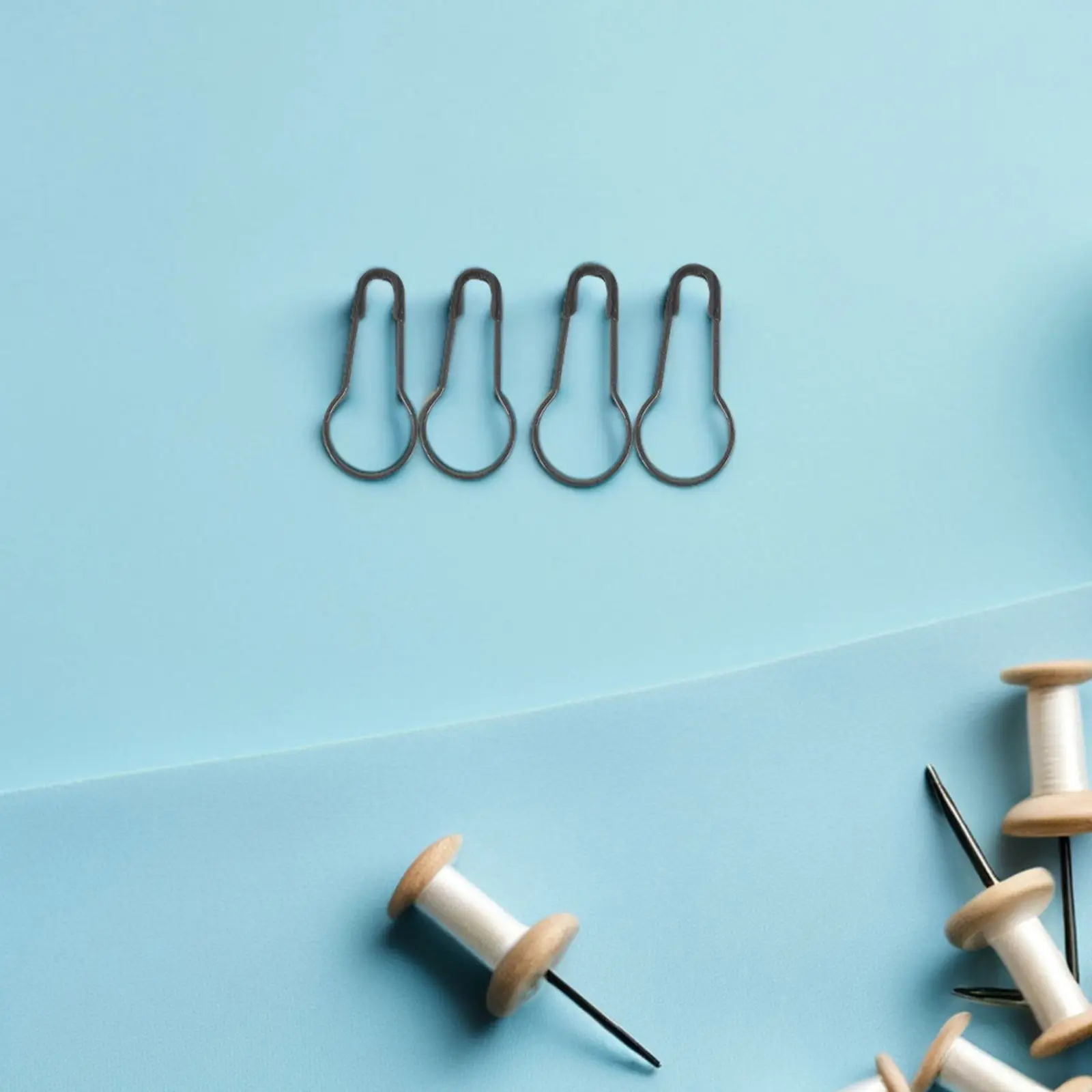 500Pcs Black Metal Safety Pins Gourd Bulb Pins 0.8in for Sewing Quilting Clothes Tag Craft Stitch Markers Gourd Safety Pin
