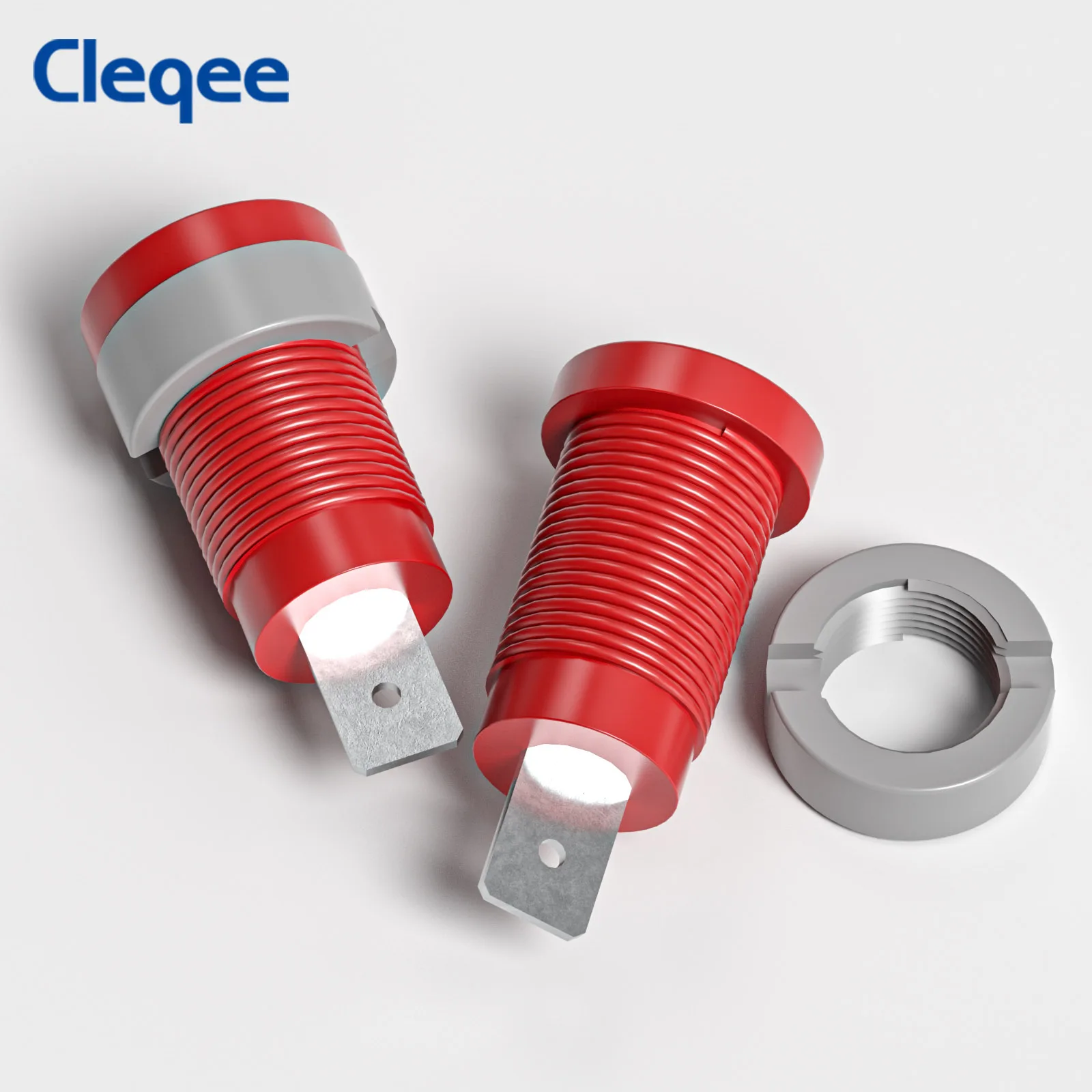 Cleqee P40018A 4mm Banana Female Jack Panel Mount Socket Binding Post Adapters Ten Colors for 4mm Banana Plug Connectors