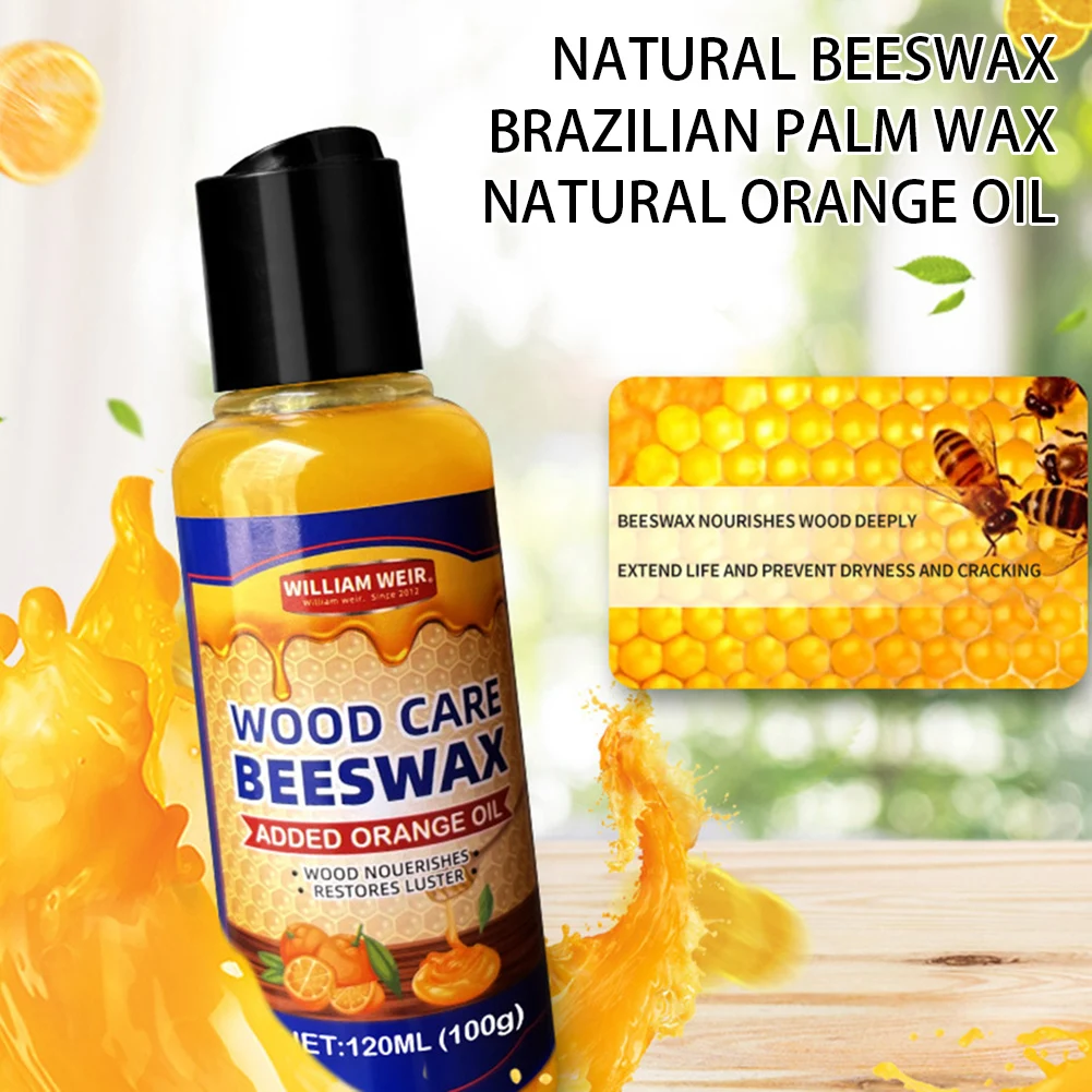 Natural Beeswax Orange Oil Wood Conditioner Wood Polish Care Beeswax Bees Wax Spray Furniture Polish Conditioner Spray for Floor