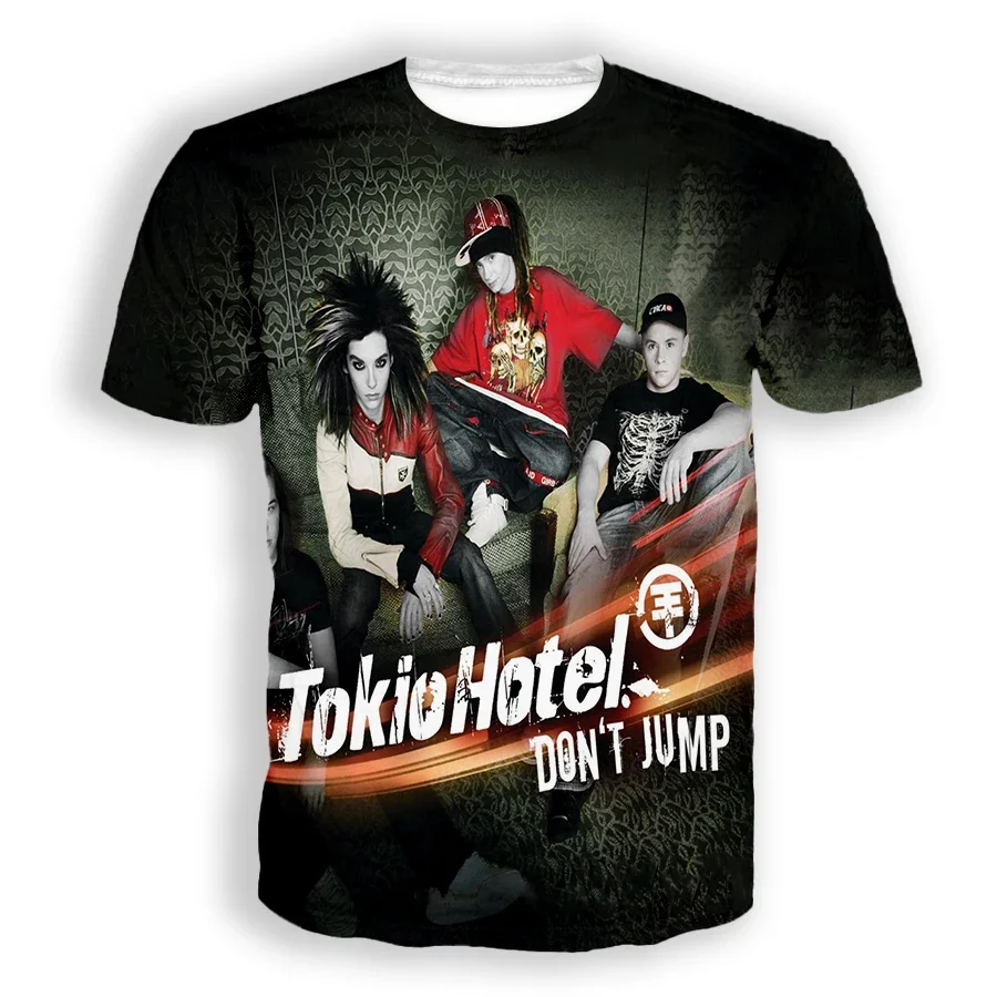 T-shirts Rock Band Tokio Hotel 3D Printed Summer Tees Streetwear O Neck Short Sleeve TShirt Oversized Men Women Tops Clothing