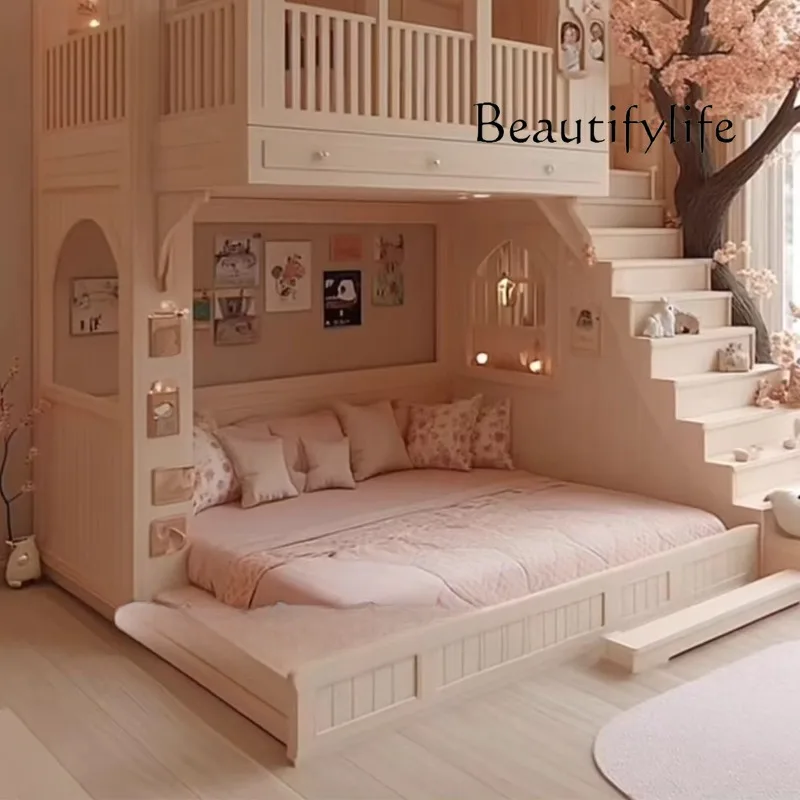 الأميرة الحديثة كاماس الرضع الأثاث المنزل الحرس القضبان سرير أطفال طابقين سلامة تصميم مخصص سرير الأطفال #3