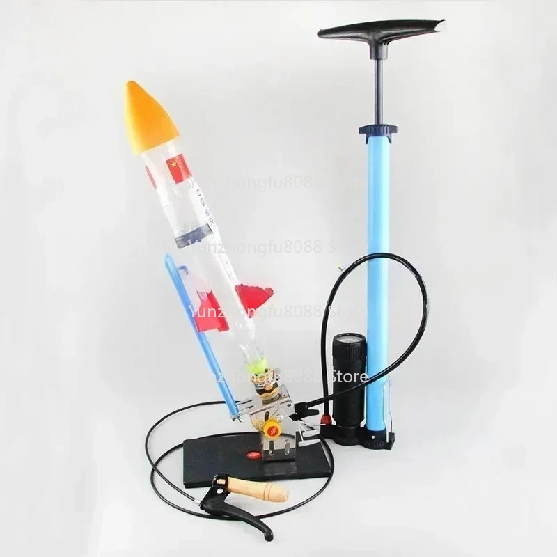 DIY Water Rocket Launcher with Parachute, A Full Set of Production Materials, Handmade by Children