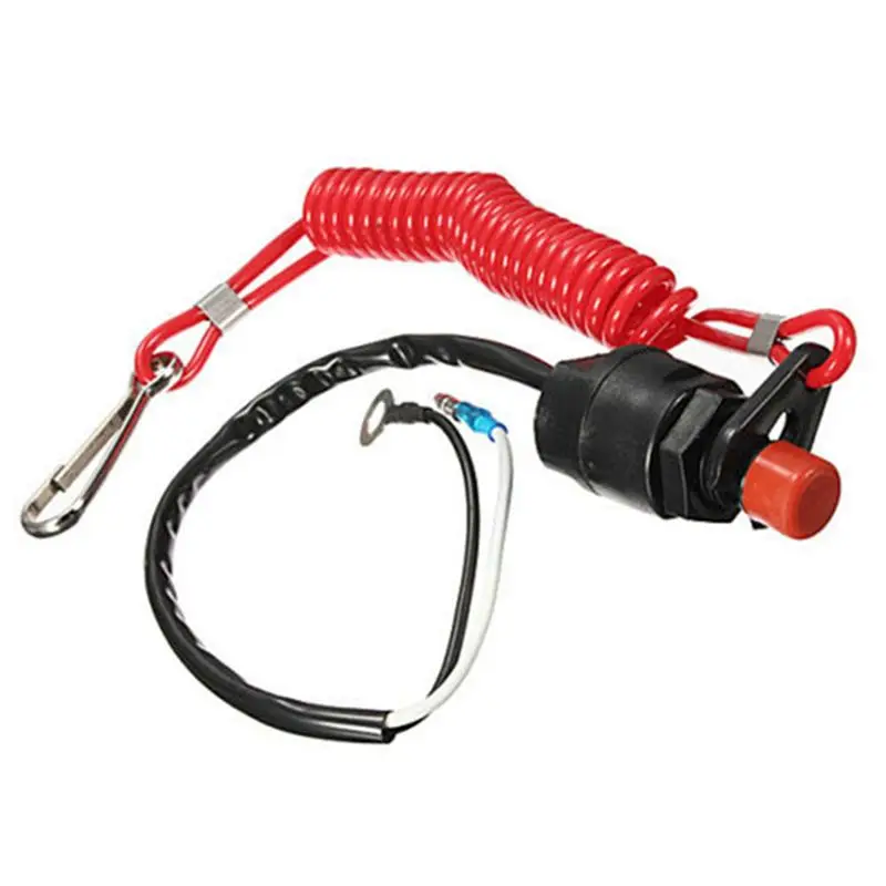 Authentic 6X Boat Motor Emergency Kill Stop Switch For Outboard Stop Kill Switch Cut Off Switches With Tether Lanyard