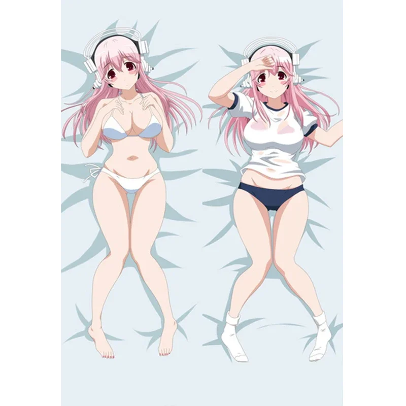 Dakimakura - SUPER SONICO THE ANIMATION - Double-sided Print Hugging Body Pillow Case Cushion Cover Gift