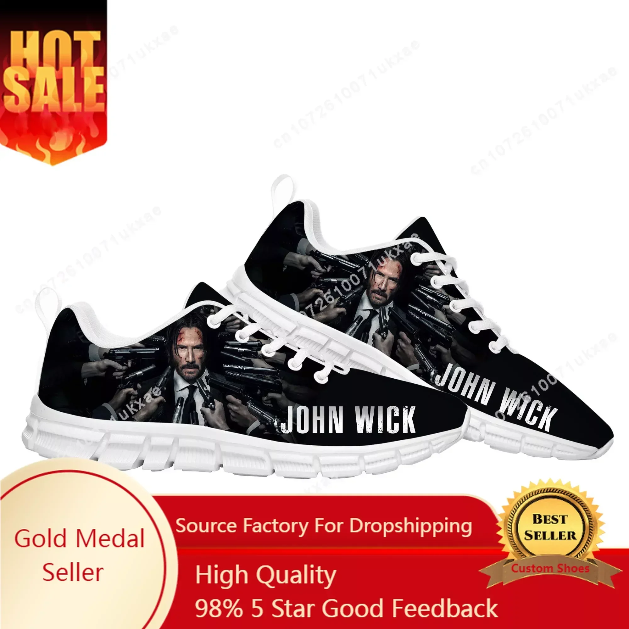 

John Wick Keanu Reeves Sports Shoes Mens Womens Sneakers Parent Sneaker Customize DIY Couple Shoe