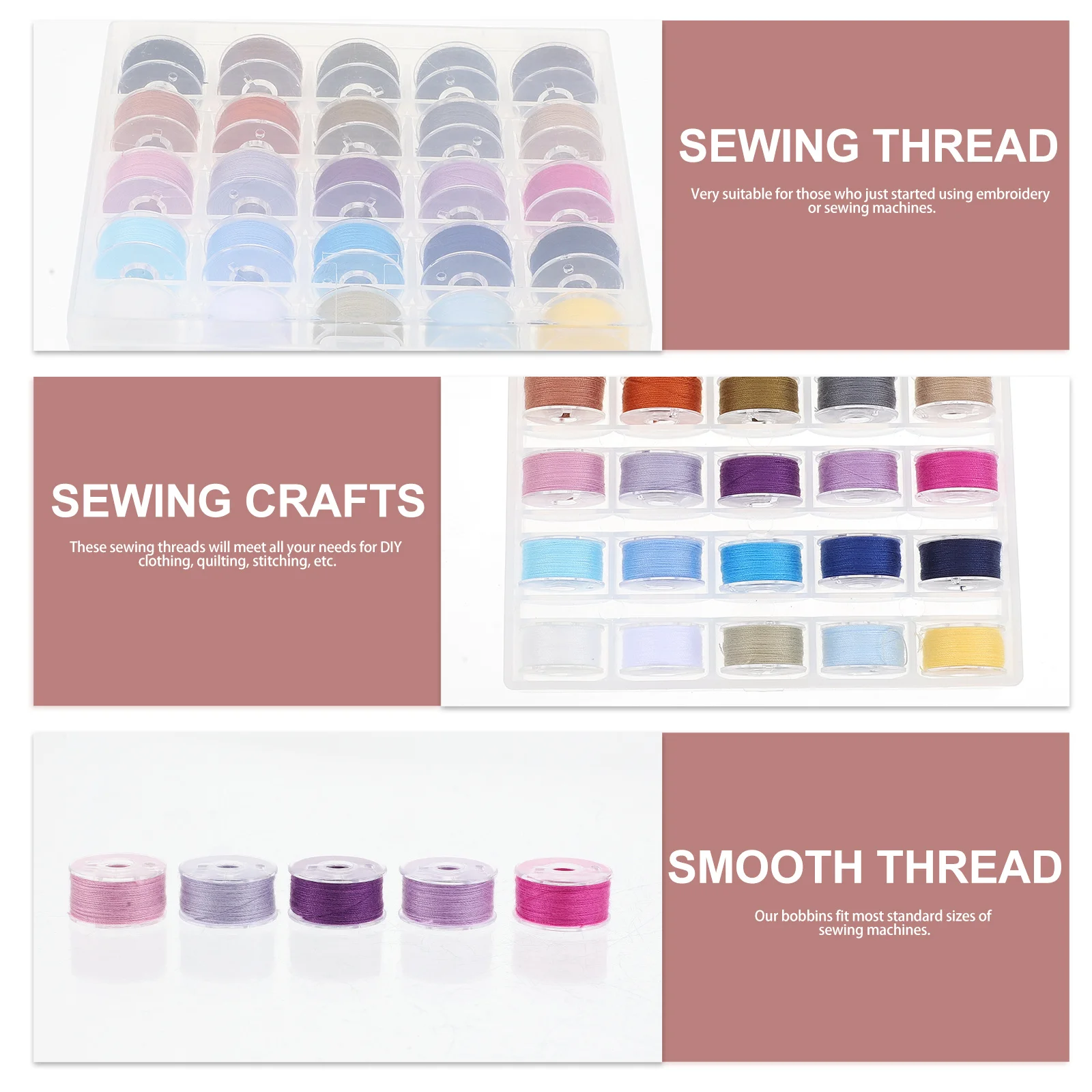 1 مجموعة ماكينة خياطة بكرة المواضيع متعدد الألوان السلس DIY بها بنفسك اللحف الخياطة التطريز الموضوع لليد أو آلة