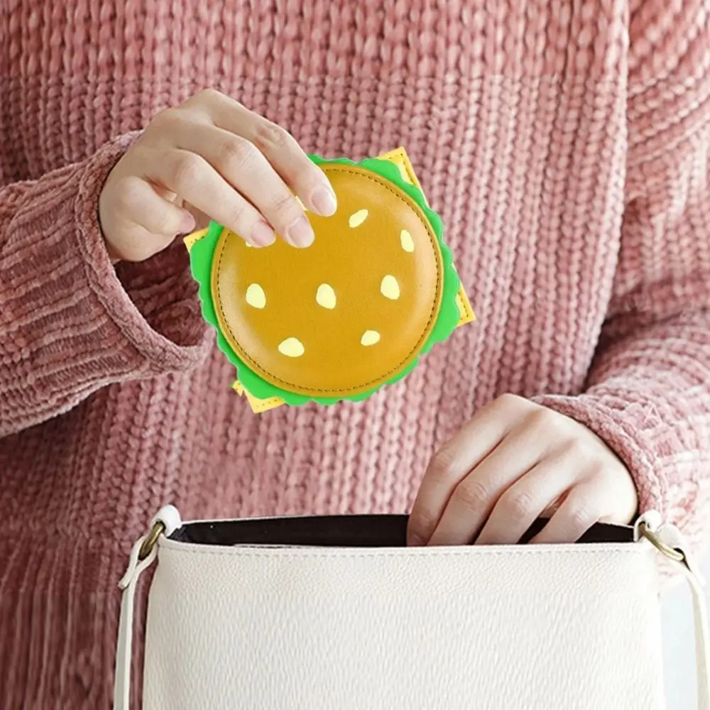 Simple Basketball Burger Wallet RFID Blocking Football PU Leather Card Holder Folded Cartoon Money Clip Gift