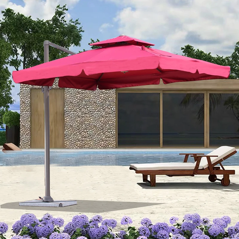 Roman Umbrella, Outdoor Umbrella,Sunshade, Rainproof, UV Protection,Thickened Material, Aluminum Alloy Columns, Rotatable