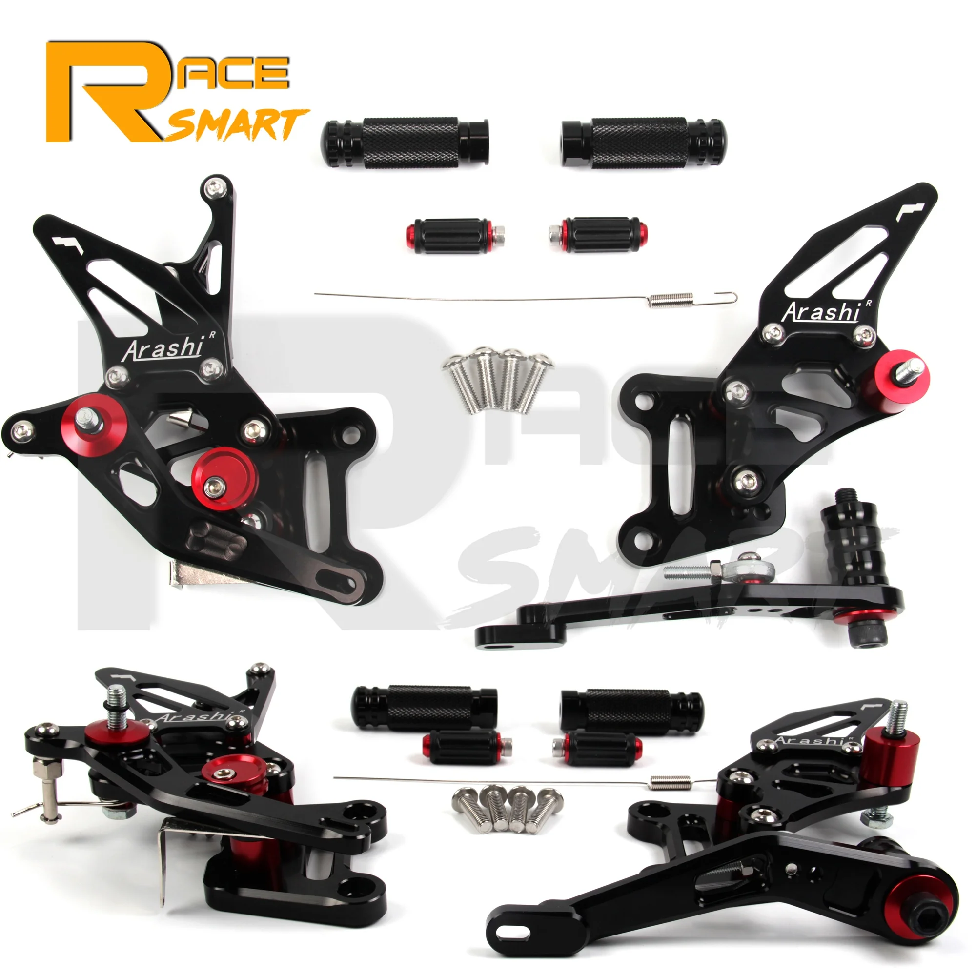 Motorcycle CNC Adjustable Rearset Rear Footrests Foot Rest Pegs Pedal GSX-R 1000 1000R 2017-2023 GSXR1000 GSXR1000R ABS 2018 GP