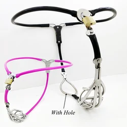 Stainless Steel Male Invisible Hollow Chastity Belt Strap on Cock Cage Lockable Panties BDSM Bondage Penis Restraint Device