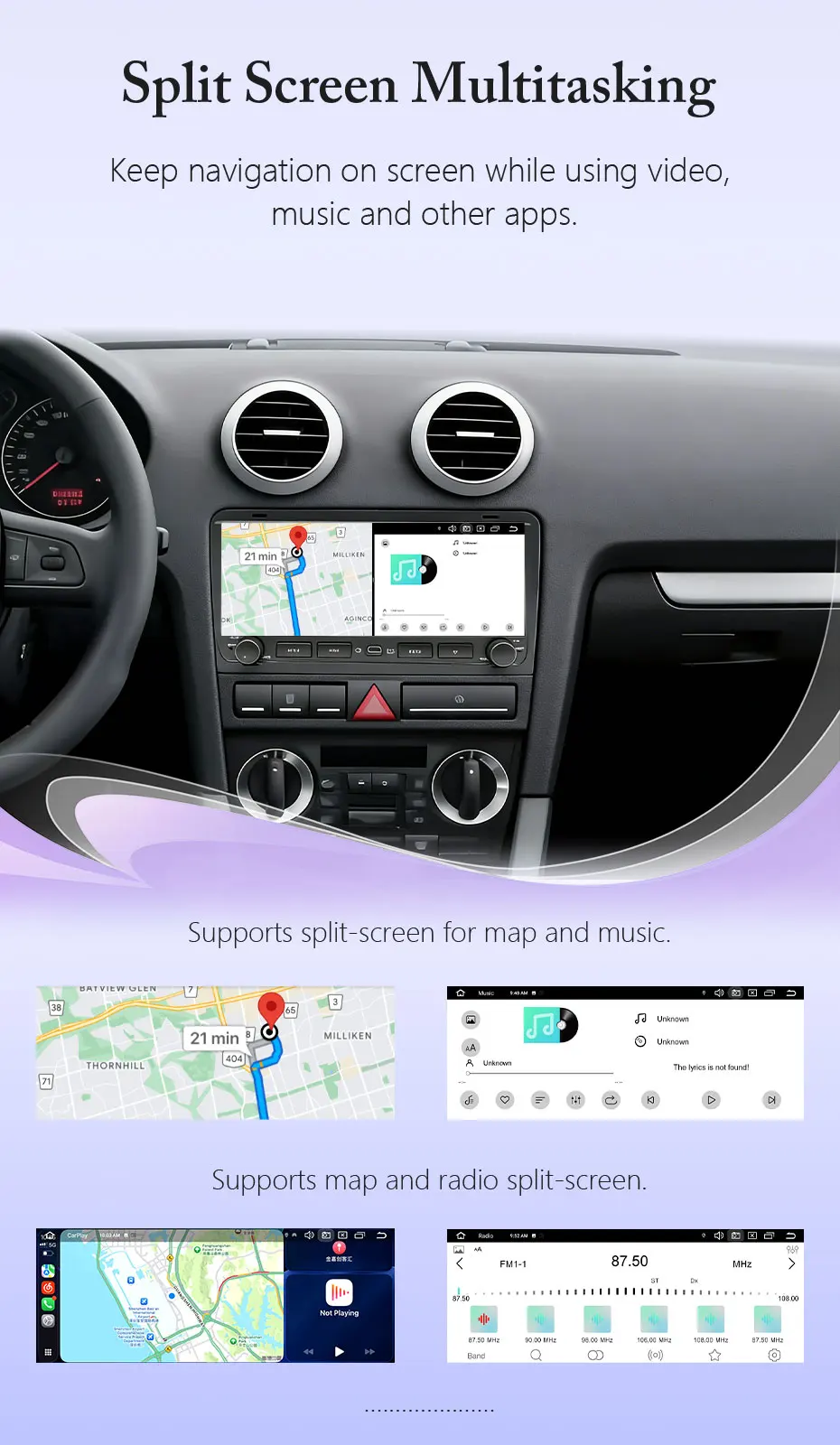 9,3-Zoll Android 16 für BMW E90 318i 320i E91 E92 2008-2012 Autoradio GPS-Navigation Kabelloses CarPlay Auto WiFi Bluetooth QLED-Bildschirm – Detail 11