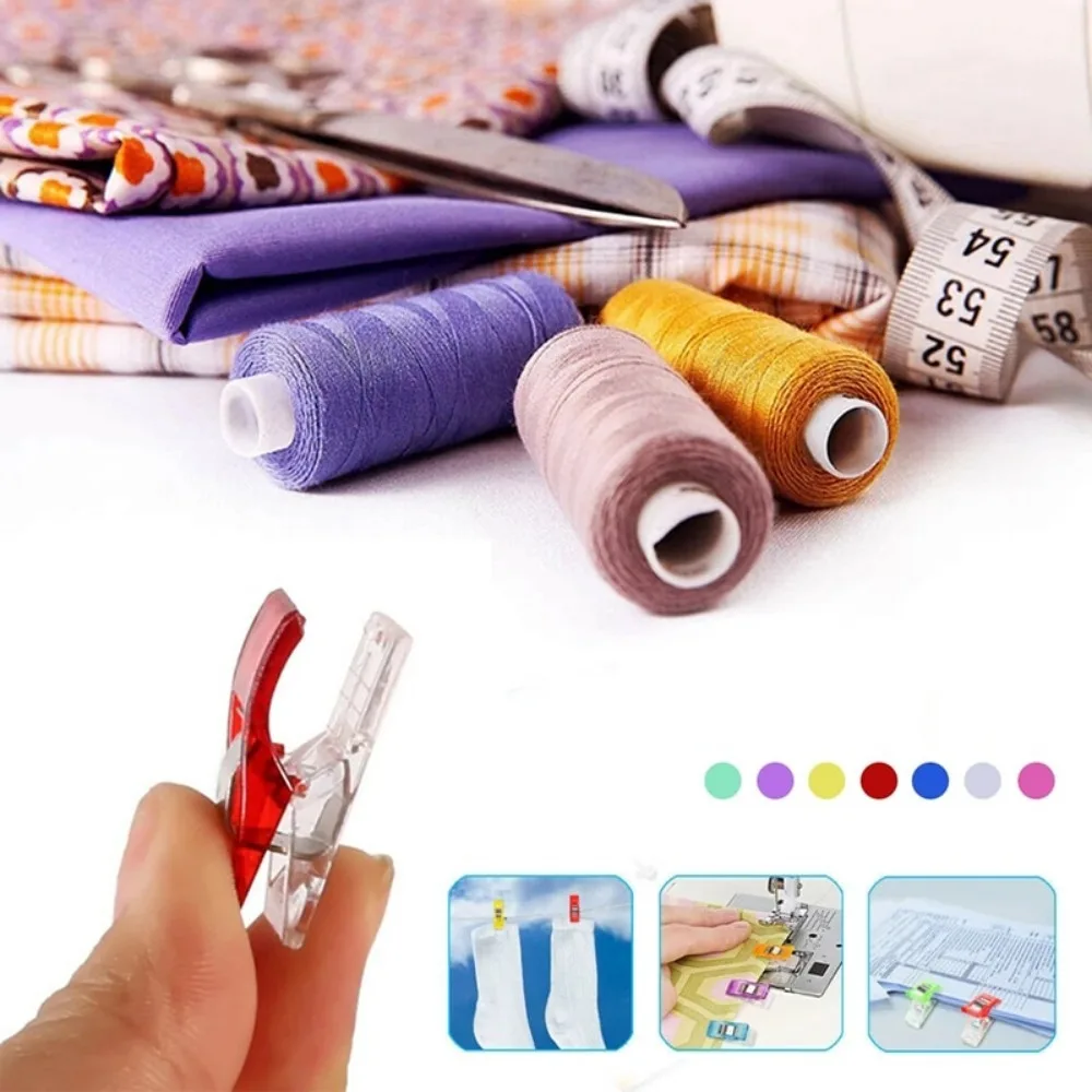 50/100pcs Sewing Clips Colorful Clips Multipurpose Plastic Craft Crocheting Knitting Safety Clothing Clips Random ColorColor