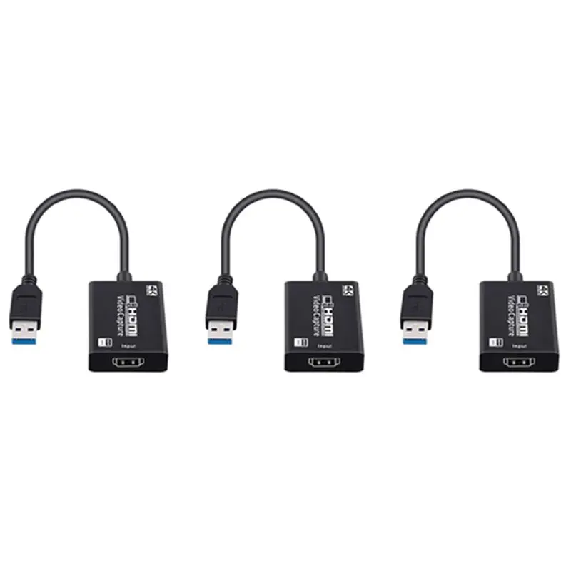 Exquisite-3X Video Capture Card To USB 3.0 Full HD 1080P 4K Capture Card Live Streaming And Record