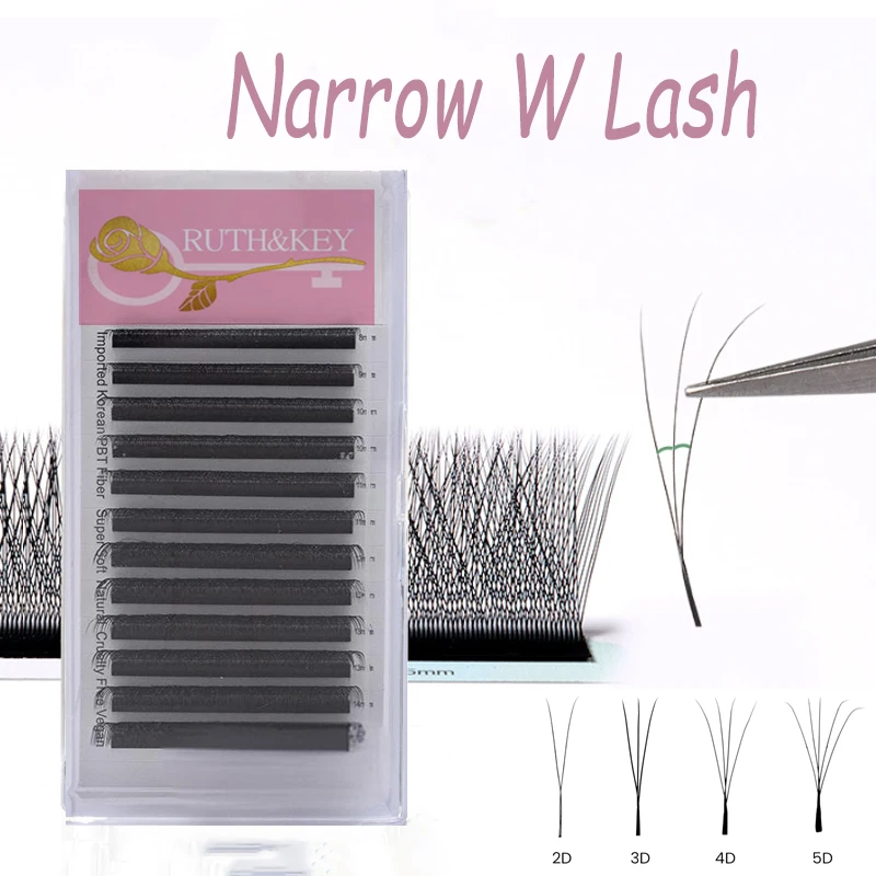 Narrow V Shape  2D 3D 4D 5D Clover Lashes 0.07 C/D Soft Russian Volume Natural Eyelash Extension For Professinal Lashes Salon