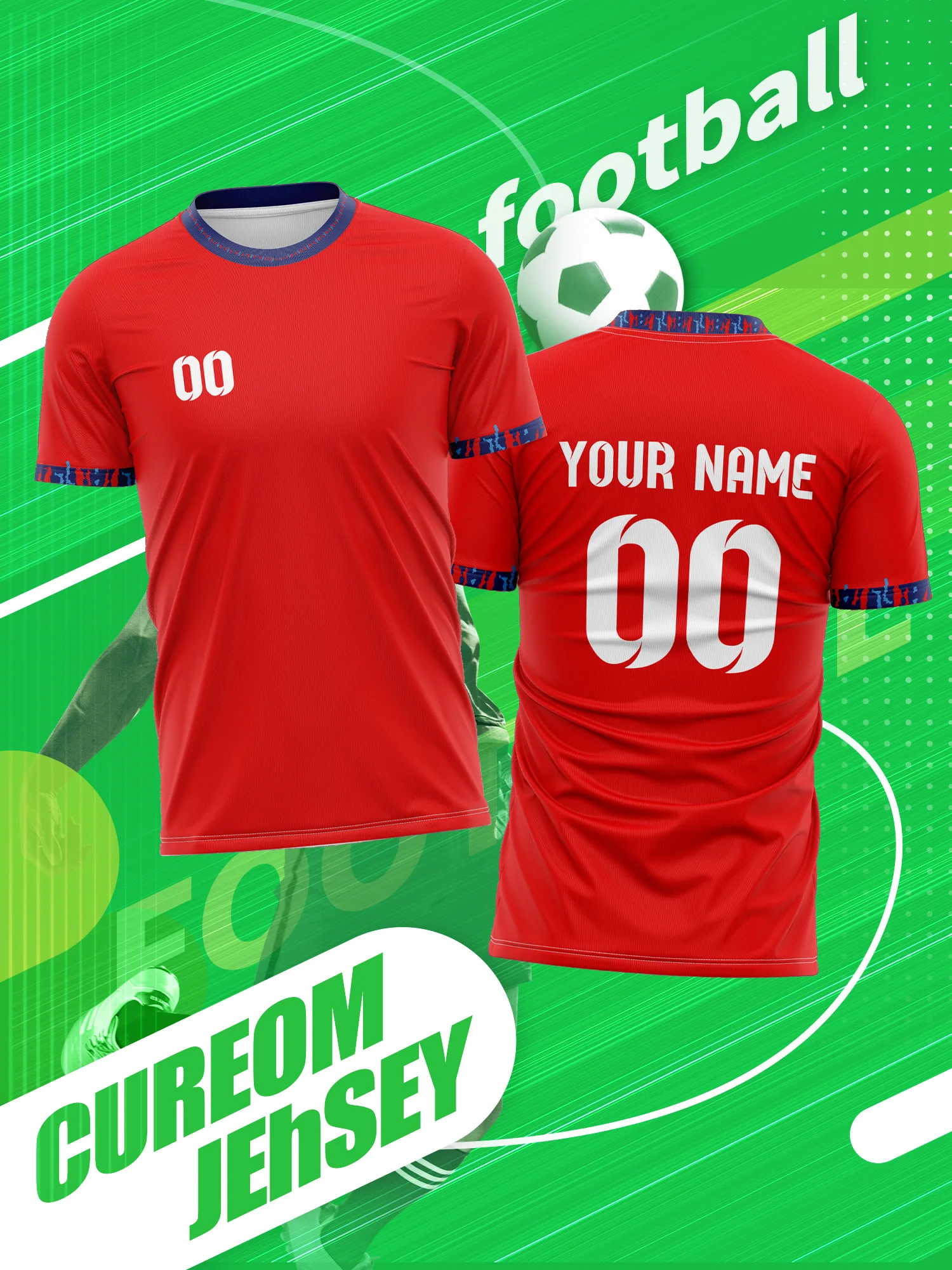 

Футбольная форма с индивидуальным изображением, номером и именем, униформа для студенческих команд, стильная дышащая одежда для футбольной команды.