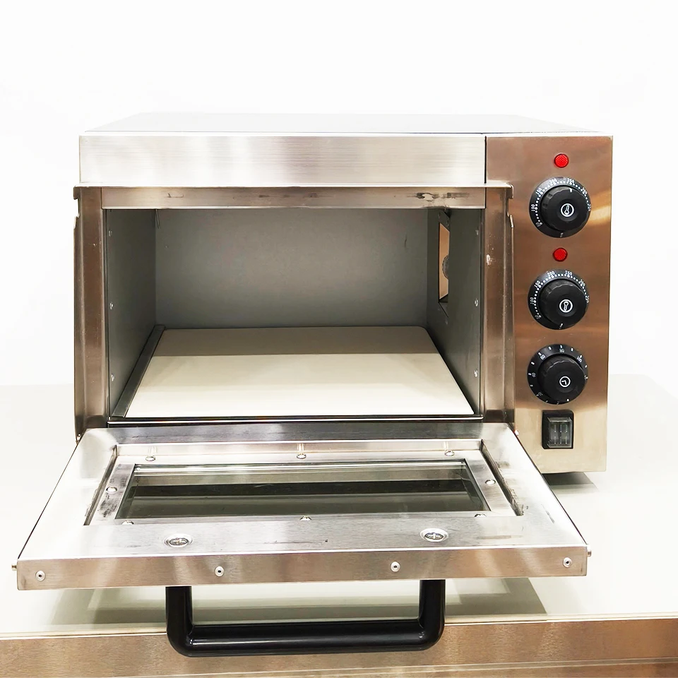 EP1AT Electric Stone Deck Baking Oven Single Layer Commercial Oven with Chamber Stainless Steel Construction and Digital Timer