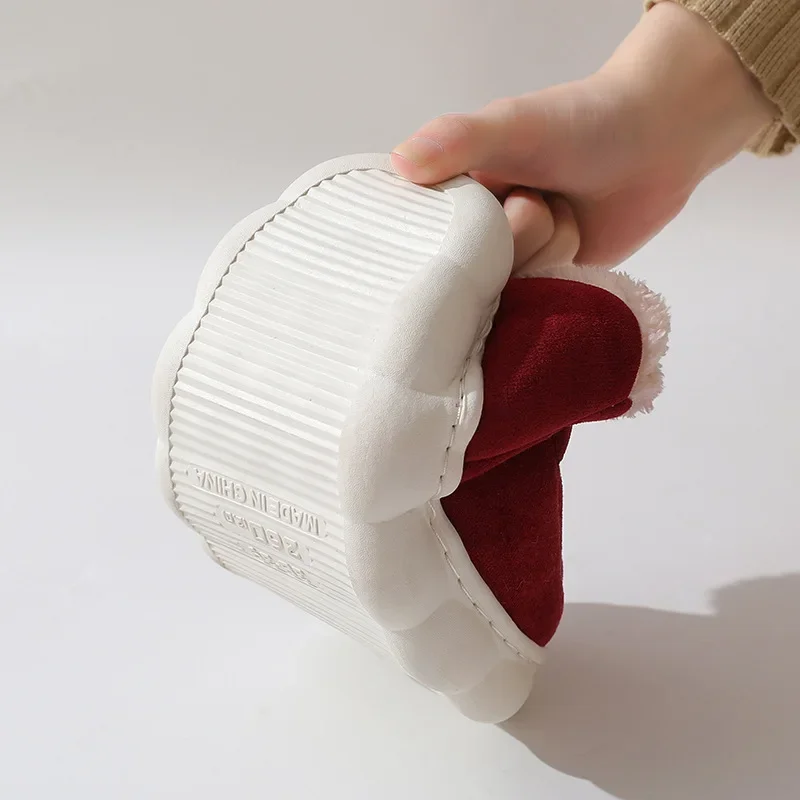 Winter-Damen- und Herrenschuhe 2026: Warme Baumwoll-Hausschuhe für drinnen und draußen, Plüsch-gepolsterte Pantoffeln für Damen – Detail 17