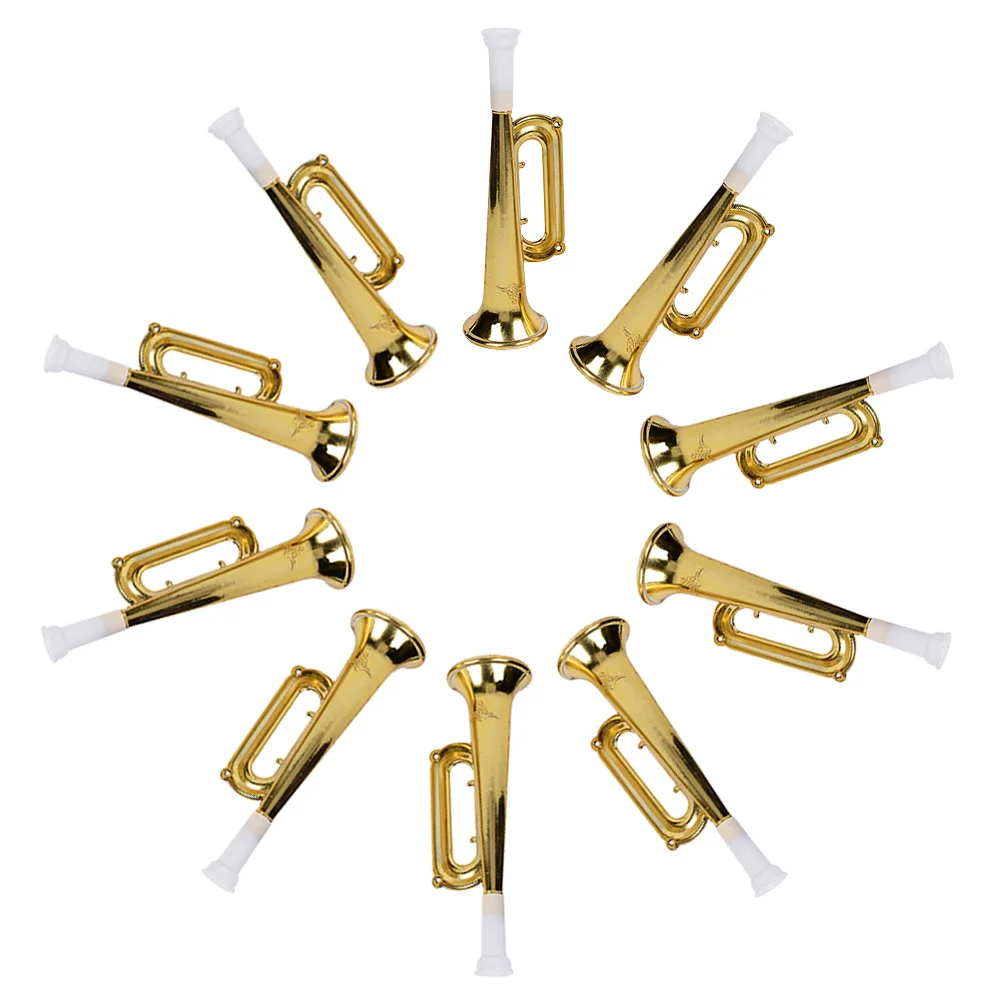 

15 Pcs Golden Cheering Trumpet Toys Children Portable Loud Sound Party Horns Noisemakers Plastic Prop Team SportsSouvenir