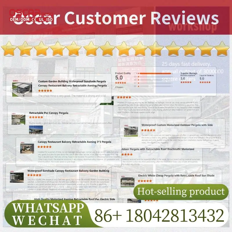 

Outdoor Windproof Aluminum Awnings Polycarbonate Roof Balcony Rain Canopy for Garden Patio Terrace Retractable Canopy Pergola