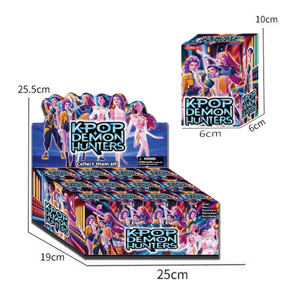 12 pezzi Kpop Demon Hunters serie di figure anime casuali scatola cieca mini bambola anime decorazioni carine figurine modello giocattoli regali di Natale per bambini