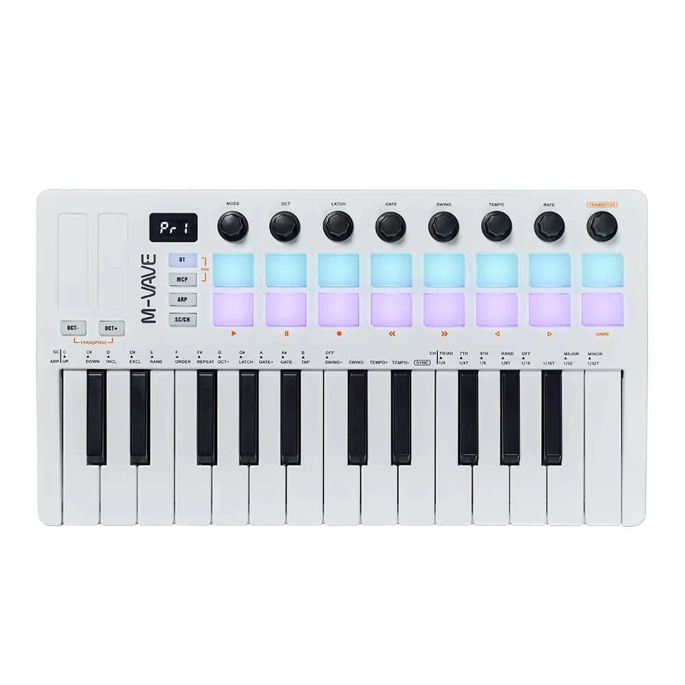 M-VAVE SMK-25 II MIDI Controller Keyboard/25 Semi-Weighted Keys/16