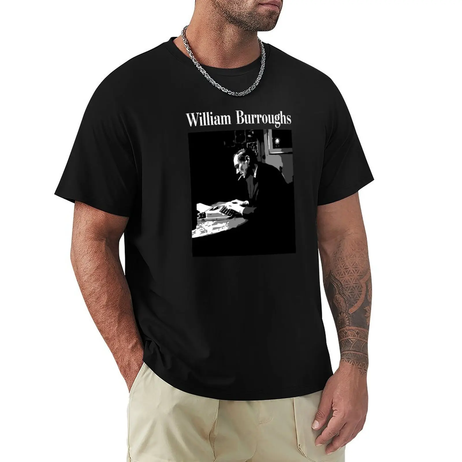 

Tribute to William Burroughs T-Shirt Basic Plain Tee for Spring and Summer