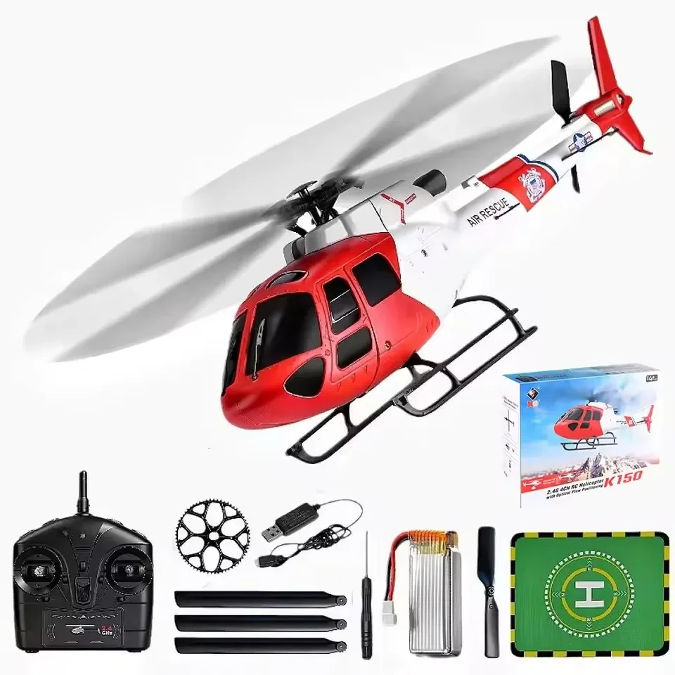 Brushless RC Helicopter 4CH 6G Six-Axis Gyroscope Model Three Propeller Flybarless Remote Control Helicopter RC Airplane Toys