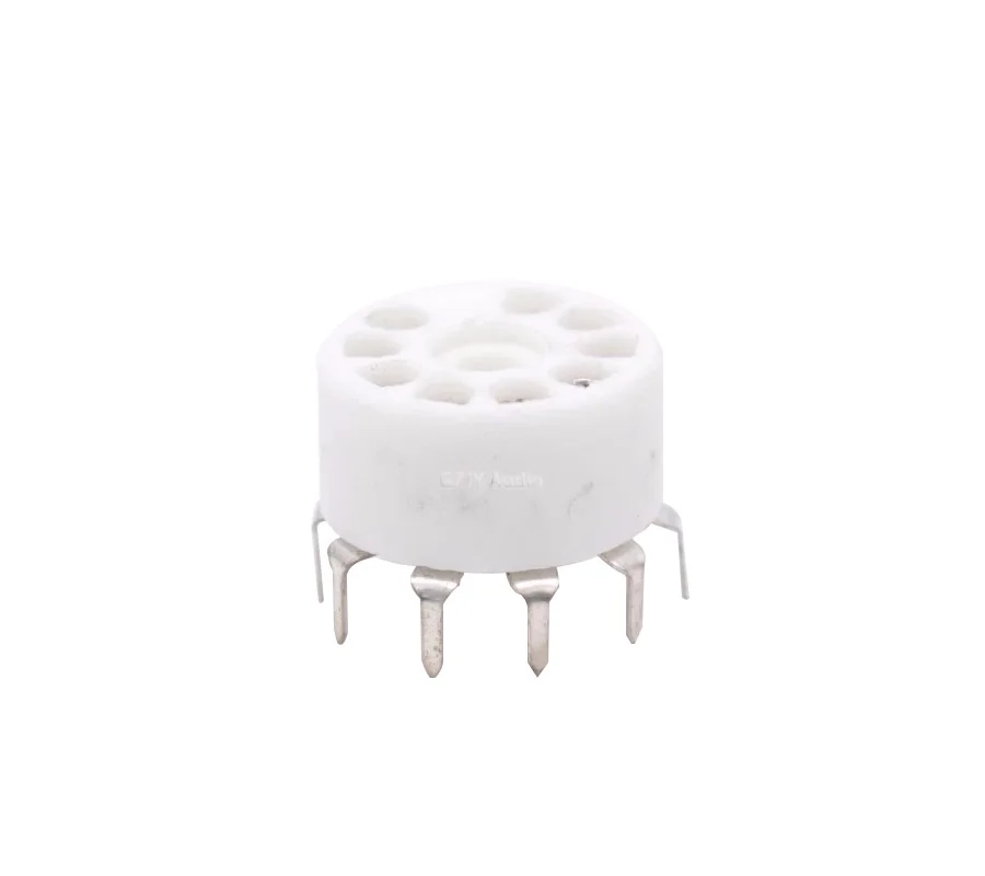 Enchufe de tubo de montaje PCB B9A de 9 pines de cerámica, 10 piezas para 12AX7, 12AT7, 12AU7, 6DJ8, ECC82, 5670, 6922, EL84, 6BM8, 6BQ5, 6DL4, Audio Hifi, bricolaje
