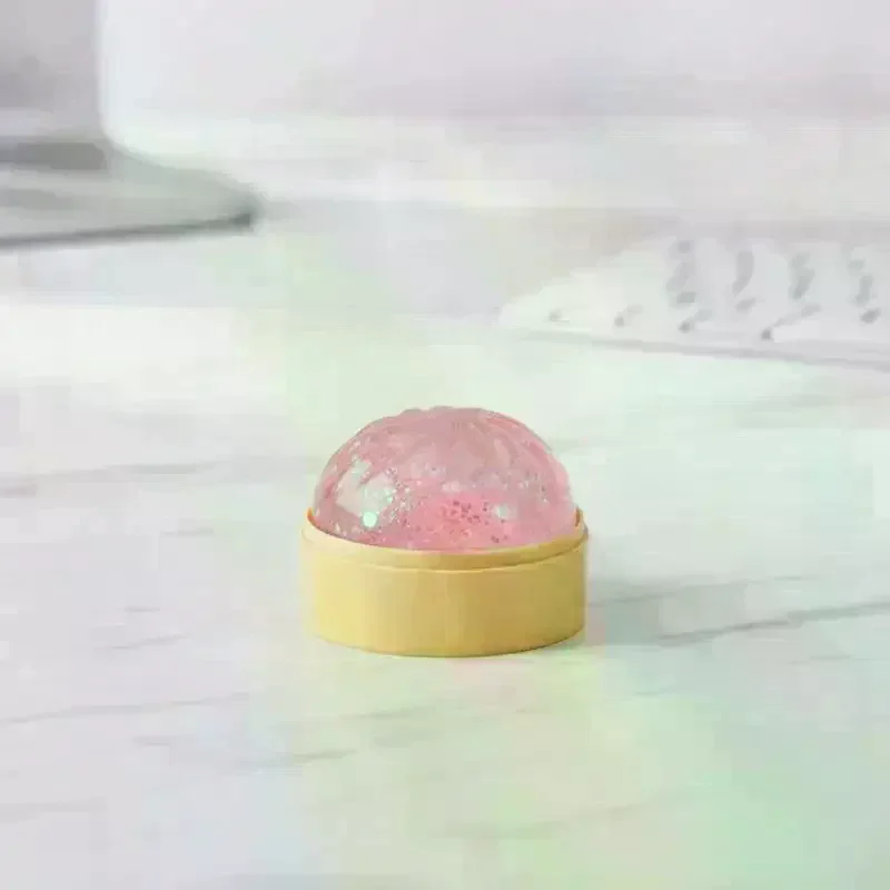 Glitter Mochi Steamer Bun Stress Reliever Slow Rising  Sensory Fidget Toy for Home Office Anxiety Relief All Ages